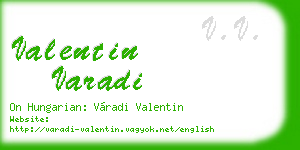 valentin varadi business card